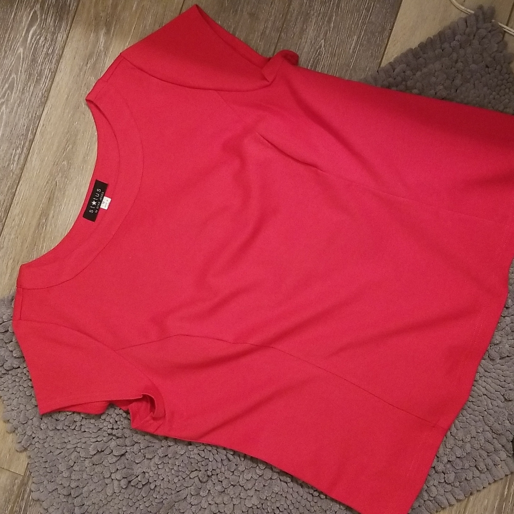 Woman Red Top